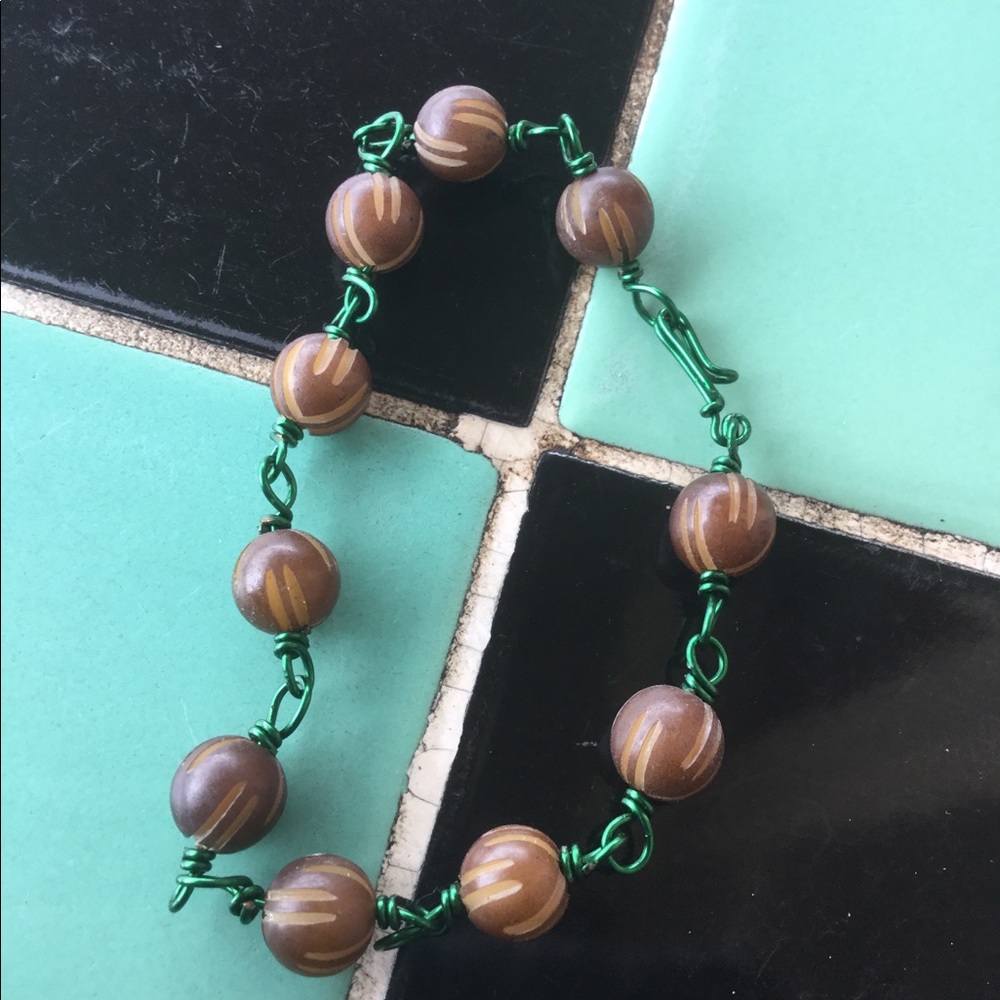 Copper and Buri Handmade Bracelet